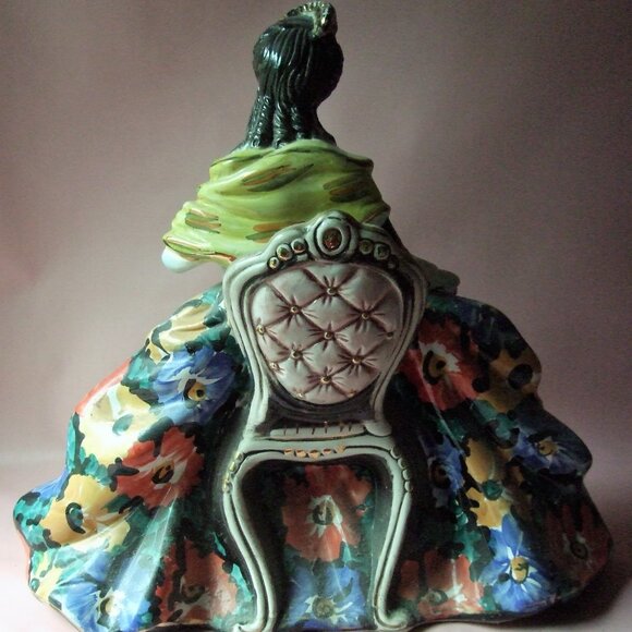 Capodimonte (?) Italian Porcelain  15" Victorian Figurine - Picture 2 of 4